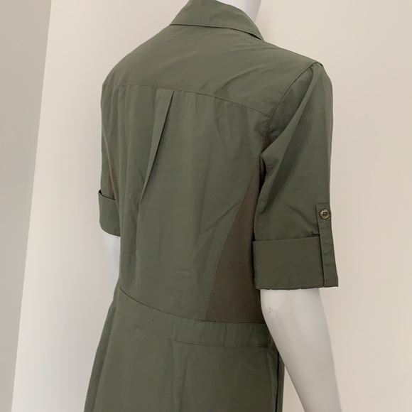 Roots Canada Khaki Small size cotton button dress - Picture 4 of 8